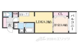 MJC京都西大路２間取り図面