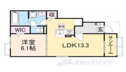 クレール丹波１間取り図面