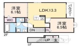 クレール丹波１間取り図面