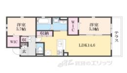 ユアメゾン北白川・嶽水間取り図面