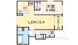 プティ　フォレスタ柏原２間取り図面