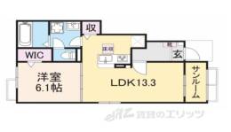 チャロズ　コート間取り図面