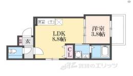 Ｆ　ａｓｅｃｉａ　吉祥院間取り図面
