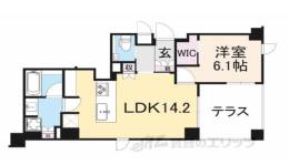 THE RESOCIA堺町二条間取り図面