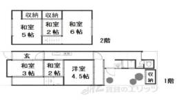 弾正町　事業用京町屋（2戸1)間取り図面