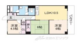 メゾン枚方リバーサイド３１１号室間取り図面