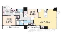 ジオ京都御池通間取り図面