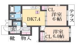 アンソレイエ　コリーヌ２間取り図面