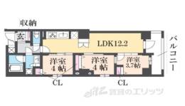 ｿﾙﾌﾟﾚｻﾝｽ京都ｽﾃｰｼｮﾝﾚｼﾞﾃﾞﾝｼｬﾙ間取り図面