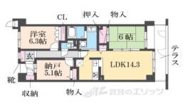サーパス桂第２間取り図面