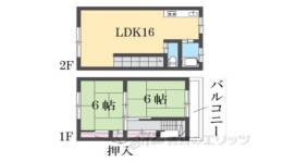 法華寺メゾネット間取り図面