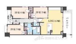 パラドール西院四条通マークス間取り図面