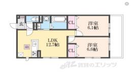 ＧＲＡＭＭ深草Ｎｏｒｔｈ間取り図面