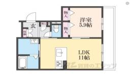 セントリヴィエ京都嵐山３間取り図面