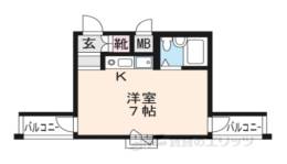 朝日プラザ三条口3階間取り図面