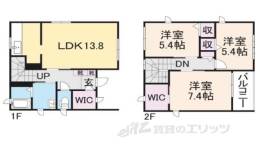 法隆寺北２Ｄ間取り図面