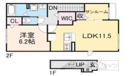 フェリスC間取り図面