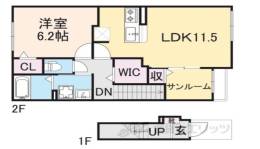 フェリスC間取り図面