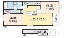ウィズ・テール南彦根２号館間取り図面