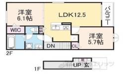 ウィズ・テール南彦根２号館間取り図面