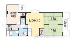 シャトーＫＩＴＡ　１間取り図面