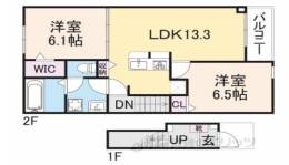 デスパシオ氷上１間取り図面