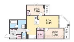 エクレールヴェールシャーメゾン西院間取り図面