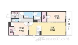 エクレールヴェールシャーメゾン西院間取り図面