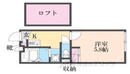 レオパレスヴィラージュ長洲２間取り図面