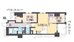 ｲｰｸﾞﾙｺｰﾄ京都御所南ﾌﾟﾚﾐｱﾑ迎賓館間取り図面