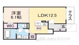 ヒカルサ大津唐崎１間取り図面