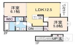 ヒカルサ大津唐崎１間取り図面