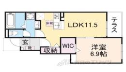 ヒカルサ大津唐崎２間取り図面