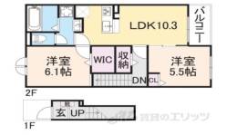 ヒカルサ大津唐崎２間取り図面
