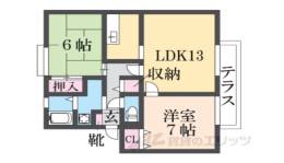 サンビレッジ学園前東坂Ｆ棟間取り図面