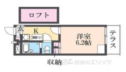 レオパレスパレス猪名寺３間取り図面