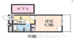 レオパレスパレス猪名寺３間取り図面