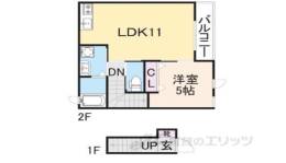 (仮称)山科区四ノ宮新築アパート間取り図面