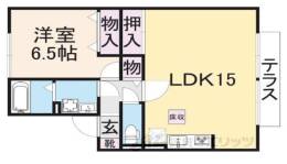 アパートメントｆｆ　Ａ棟間取り図面