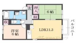 セジュール三笠Ａ棟間取り図面