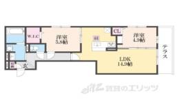 リベルテ四条梅津間取り図面