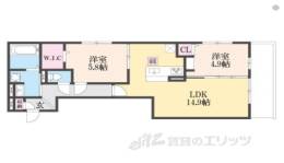 リベルテ四条梅津間取り図面