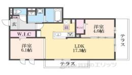リベルテ四条梅津間取り図面