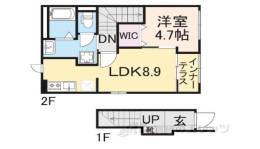 守山市古高町賃貸アパート間取り図面