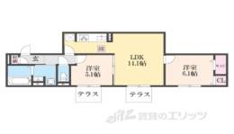 GRAMM奥海印寺EAST間取り図面