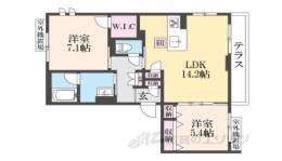 ローズフラット２間取り図面
