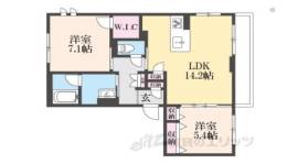 ローズフラット２間取り図面