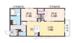 ローズフラット２間取り図面