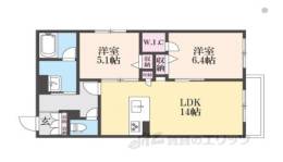 ローズフラット２間取り図面