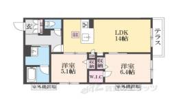 ローズフラット２間取り図面